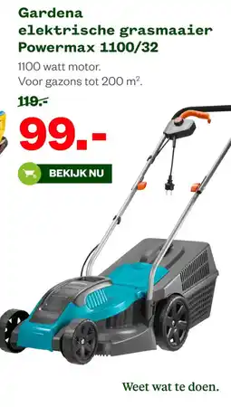 Welkoop Gardena elektrische grasmaaier Powermax 1100/32 aanbieding