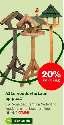 Welkoop Vogelbescherming nederland voederhuis met beschermkooi aanbieding