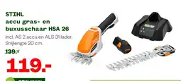 Welkoop STIHL accu gras- en buxusschaar HSA 26 aanbieding