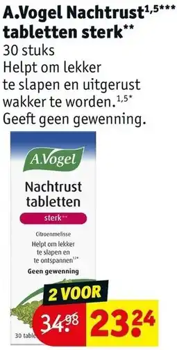 Kruidvat A.Vogel Nachtrust tabletten sterk aanbieding