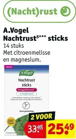 Kruidvat A.Vogel Nachtrust sticks aanbieding