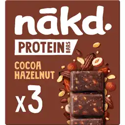 Dirk Nakd Protein bar cacao hazelnoot 3 st aanbieding