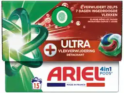 Hoogvliet Ariel 4 in 1 pods+ ultra vlekverwijdering aanbieding
