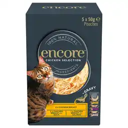 Zooplus 20x 50g Encore Cat Gravy Zakjes Mix Kip selectie (3 Sorten) Katten Natvoer aanbieding