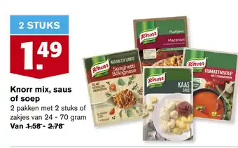 Hoogvliet Knorr mix, saus of soep aanbieding