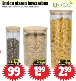 Dirk Enrico glazen bewaarbus aanbieding