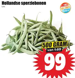 Dirk Hollandse sperziebonen aanbieding