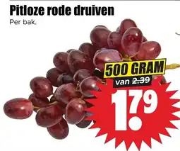 Dirk Pitloze rode druiven aanbieding