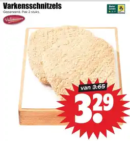 Dirk de Vleeschmeesters Varkensschnitzels aanbieding