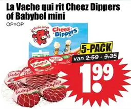 Dirk La Vache qui rit Cheez Dippers of Babybel mini aanbieding