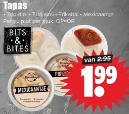 Dirk Bits & Bites Trio dip, Trio aioli, Frikabal, Mexicaantje aanbieding