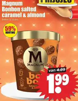 Dirk Magnum Bonbon salted caramel & almond aanbieding