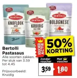 Vomar Voordeelmarkt Bertolli Pastasaus aanbieding