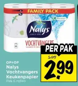Vomar Voordeelmarkt Nalys Vochtvangers Keukenpapier aanbieding