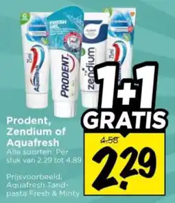 Vomar Voordeelmarkt Alle Prodent, Zendium of Aquafresh aanbieding