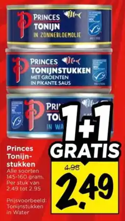 Vomar Voordeelmarkt Princes Tonijnstukken aanbieding