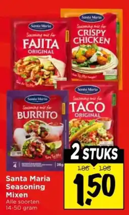 Vomar Voordeelmarkt Alle Santa Maria Seasoning Mixen aanbieding