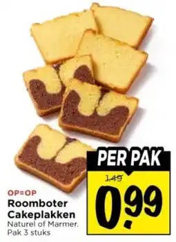 Vomar Voordeelmarkt Roomboter Cakeplakken aanbieding