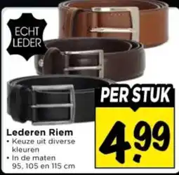 Vomar Voordeelmarkt Lederen Riem aanbieding