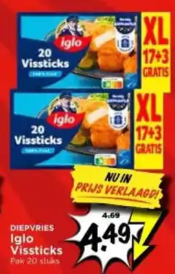 Vomar Voordeelmarkt Iglo Vissticks aanbieding