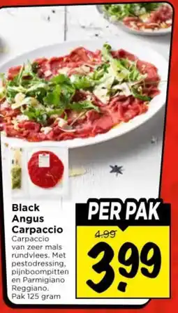 Vomar Voordeelmarkt Black Angus Carpaccio aanbieding