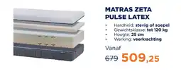 TotaalBED Matras zeta pulse latex aanbieding
