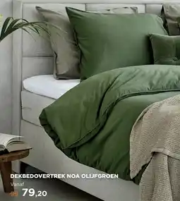 TotaalBED Dekbedovertrek noa olijfgroen aanbieding