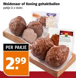 Poiesz Weidenaar of Koning gehaktballen aanbieding