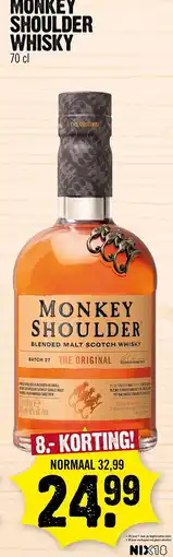 Super Dirck 3 monkey shoulder whisky aanbieding