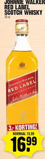 Super Dirck 3 johnnie walker red label scotch whisky aanbieding
