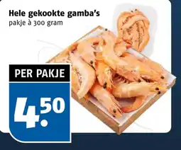 Poiesz Hele gekookte gamba's aanbieding