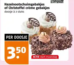 Poiesz Hazelnootschuimgebakjes of Christoffel crème gebakjes aanbieding