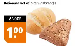 Poiesz Italiaanse bol of piramidebroodje aanbieding