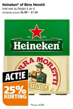 Poiesz Heineken* of birra moretti aanbieding