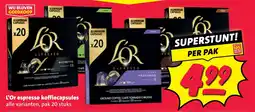 Nettorama L'Or espresso koffiecapsules aanbieding