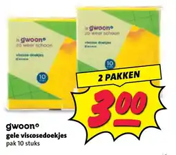 Nettorama gele viscosedoekjes aanbieding