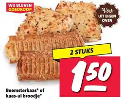 Nettorama Beemsterkaas* of kaas-ui broodje* aanbieding