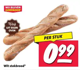 Nettorama Wit stokbrood* aanbieding