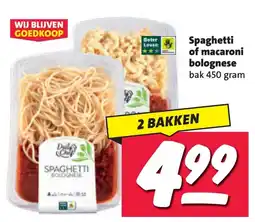 Nettorama Spaghetti of macaroni bolognese aanbieding