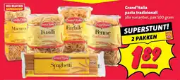 Nettorama Grand'Italia pasta tradizionali aanbieding