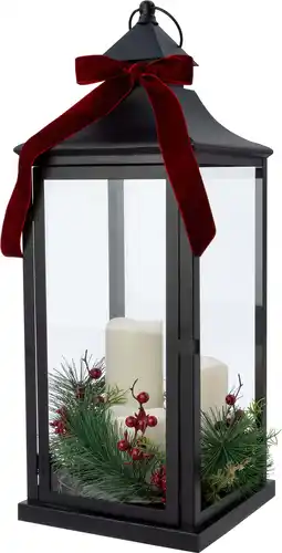 Intratuin Intratuin lantaarn zwart 23 x 23 x 60 cm aanbieding