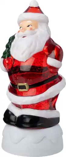 Intratuin Intratuin automatische sneeuwbol kerstman rood met verlichting 11,2 x 10,6 x 25 cm aanbieding