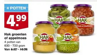 Hoogvliet Hak groenten of appelmoes aanbieding