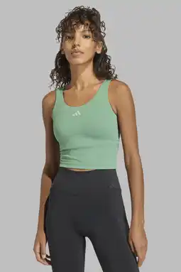 Wehkamp adidas Performance Studio All Me light support sporttop - lichtgroen aanbieding