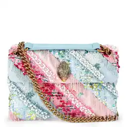 Wehkamp Kurt Geiger crossbody tas Kensington met pailletten blauw/roze aanbieding