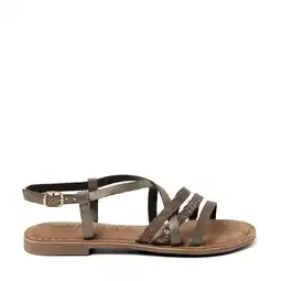 Wehkamp Lazamani leren sandalen bruin aanbieding