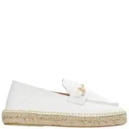 Wehkamp Fred de la Bretoniere Eazia Giorgi leren espadrilles met siergesp wit aanbieding