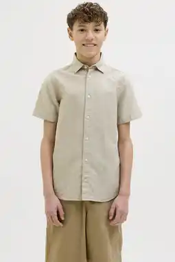 Wehkamp JACK & JONES JUNIOR overhemd beige aanbieding