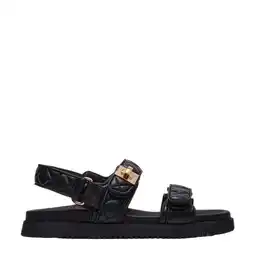 Wehkamp Steve Madden leren sandalen zwart aanbieding