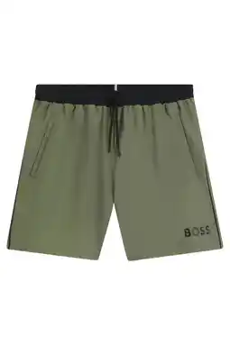 Wehkamp BOSS zwemshort Starfish olijfgroen aanbieding